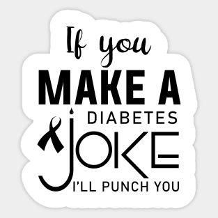 Funny Diabetes Apparel Sticker